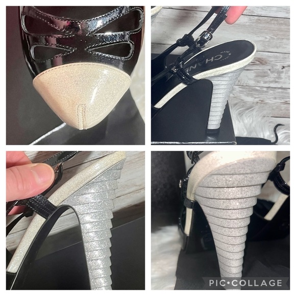 Authentic Chanel glitter Slingback heels h the - Picture 13 of 16